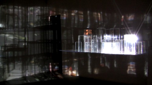 Morehshin Allahyari. The Romantic Self-Exiles II, 2012. Plexiglass + video projection (3).