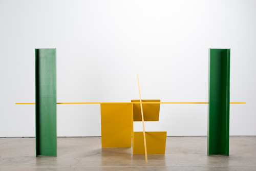 Anthony Caro. First National, 1964. Photograph: Jonty Wilde. Installation view of Caro in Yorkshire at Yorkshire Sculpture Park. Image courtesy of Barford Sculptures Ltd.