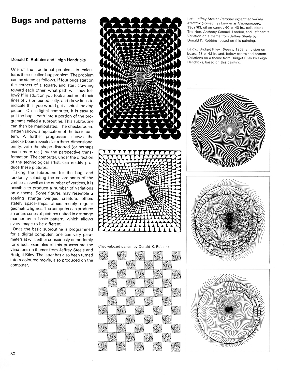Cybernetic Serendipity: the computer and the arts. Page 80. Published by Studio International (special issue), 1968. © Studio International Foundation.