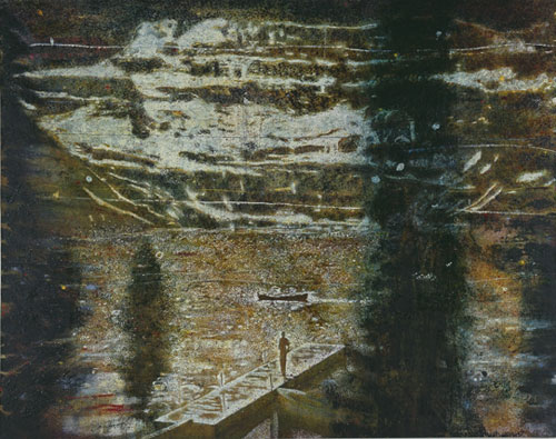 Peter Doig. Jetty, 1994. Oil on canvas, 200 x 248 cm. Collection of Mima and César Reyes, Puerto Rico