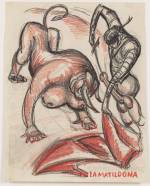 Sergei Eisenstein. Untitled, undated. Coloured pencil on paper, 10.67 x 8.27 in (27.1 x 21 cm). Private collection. Courtesy Alexander Gray Associates, New York and Matthew Stephenson, London.