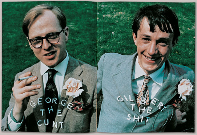 George the Cunt and Gilbert the Shit, Magazine Sculpture, 1969. © Gilbert & George.