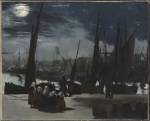 Edouard Manet. Moonlight at the Port of Boulogne, 1868. Oil on canvas, 81.5 x 101 cm. Paris, Musée d'Orsay, bequeathed by Count Isaac de Camondo, 1911. © RMN-Grand Palais (musée d'Orsay)/Hervé Lewandowski.