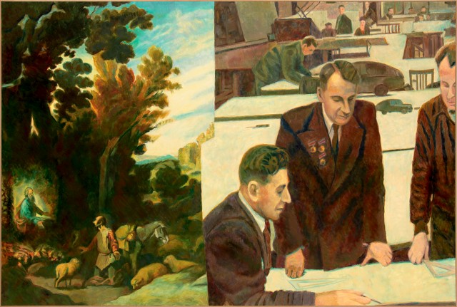 Ilya & Emilia Kabakov. Two Times Nr. 6, 2015. Oil on canvas, 190.5 x 284.5 cm.