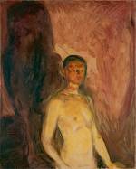 Edvard Munch. <em>Self-Portrait in Hell</em>, 1903. Oil on canvas 32 5/16 x 26 in (82 x 66 cm). Munch Museum, Oslo (c) 2006 The Munch Museum/The Munch-Ellingsen Group/Artists Rights Society (ARS), New York.