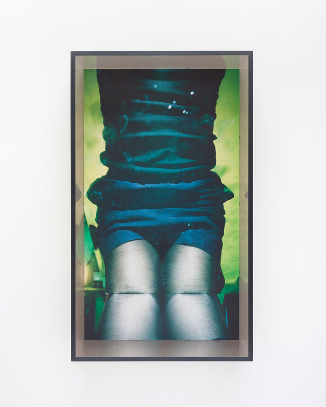 B. Ingrid Olson. Felt Angle, box for standing. 2017. UV printed MDF, PVA size, Plexiglas, screws, 31 1/2 × 18 1/2 × 6 in (80 × 47 × 15.2 cm). The Museum of Modern Art, New York. Fund for the Twenty-First Century © 2018 B. Ingrid Olson.