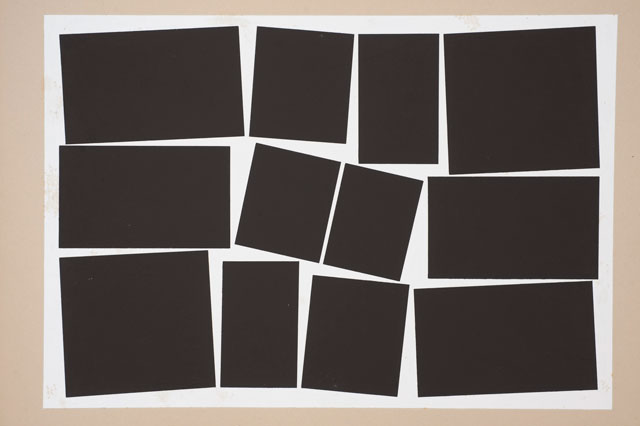 Hélio Oiticica, Metaesquema 362, 1958. Gouache on paper, 19 1/2 x 26 1/4 in. (49.53 x 66.67 cm). Carnegie Museum of Art, Pittsburgh; Edward N. Haskell Family Acquisition Fund and A. W. Mellon Acquisition Endowment Fund