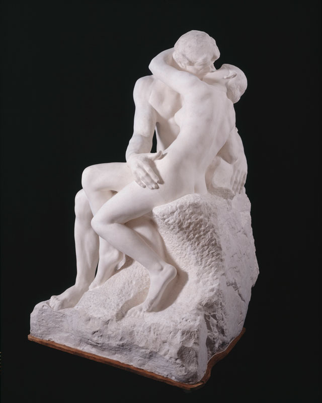 Auguste Rodin. The Kiss, large version, after 1898. Plaster, cast from first marble version, of 1888–98. © Musée Rodin.
