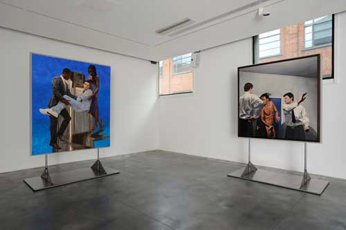 Kimathi Donkor. Installation view of Queens of the Undead PS2, Iniva at Rivington Place, 2012. Copyright the artist. Photo by Thierry Bal.