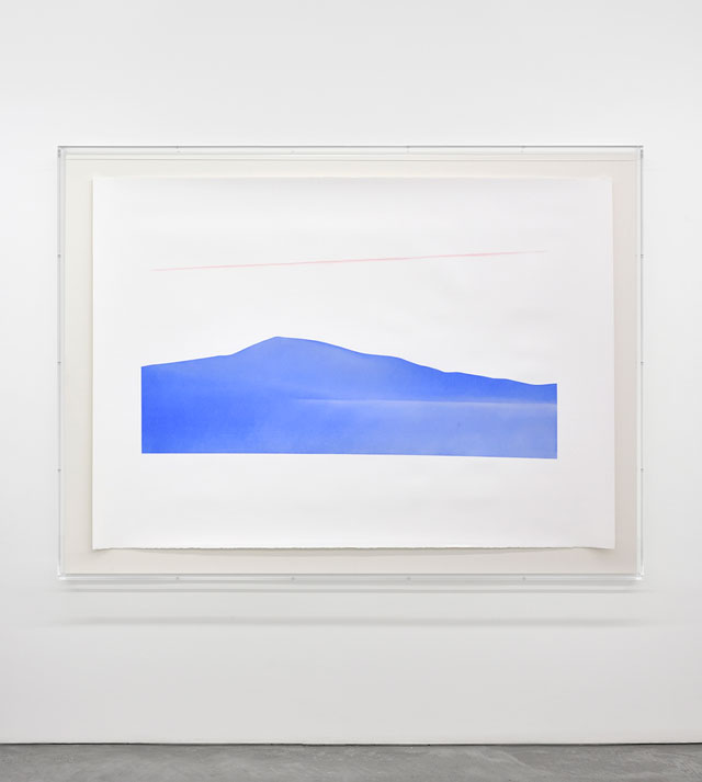 Ettore Spalletti. Sirente-Velino, 2016. Pastel powder on paper, 55 1/8 x 77 1/2 in (140 x 197 cm). Photograph: Rebecca Fanuele. Courtesy of the artist and Galerie Marian Goodman Paris.