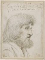 Hans Holbein the Elder. Portrait of the artist’s brother Sigmund, 1512. Silverpoint, with black and red chalk, heightened with white bodycolour on white prepared paper, 12.9 x 9.6 cm. © The Trustees of the British Museum.