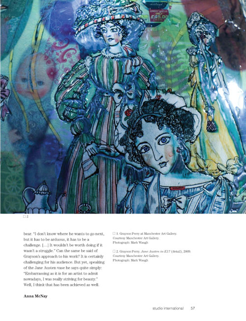 Studio International Yearbook 2011, page 57. Grayson Perry. Jane Austen in E17 (detail), 2009. Courtesy Manchester Art Gallery. Photograph: Mark Waugh.