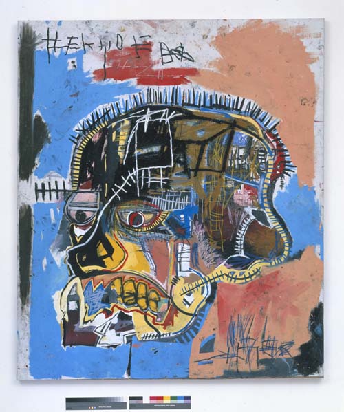 Jean-Michel Basquiat, Untitled (Head 1981. Acrylic and mixed media on canvas 81 x 69 1/4 in. (205.7 x 175.9 cm). The Eli and Edythe
L. Broad Collection, Los Angeles