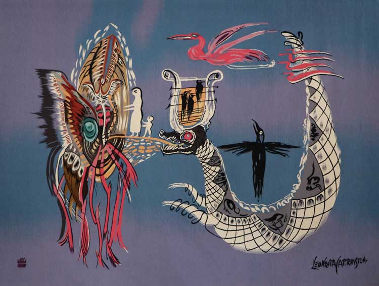 Leonora Carrington. Dragon, 1979. Wool tapestry, 197 x 260 cm. Courtesy of the Leonora Carrington Council and rossogranada.