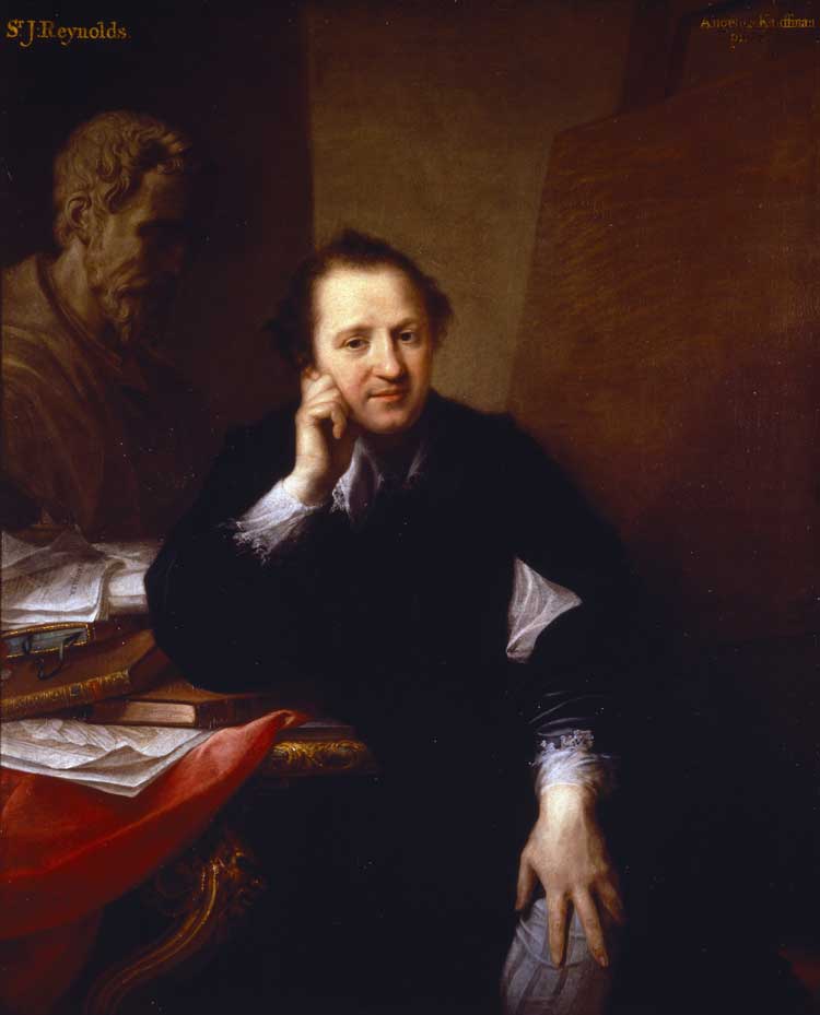 Angelica Kauffman, Portrait of Joshua Reynolds, 1767. Oil on canvas, 127 x 101.6 cm. National Trust Collections, Saltram, The Morley Collection (accepted in lieu of tax by H. M. Treasury, and transferred to The National Trust in 1957). Photo: © National Trust Images/Rob Matheson.