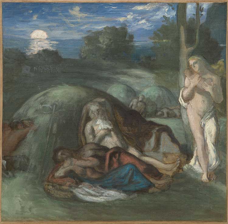 Pierre Puvis de Chavannes. Esquisse pour Le Sommeil
(Sketch for Sleep), 1867. Oil on canvas, 46.5 x 47.5 cm (18 1/4 x 18 3/4 in). © The Estate of Pierre Puvis de Chavannes. Courtesy Michael Werner Gallery.