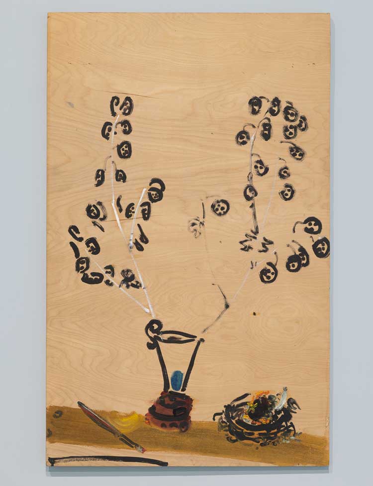 Bill Lynch. No title (Silver Dollar Branches) (undated). Installation view, The Exile of Dionysus, Brighton CCA, 2022. Photo: Rob Harris.