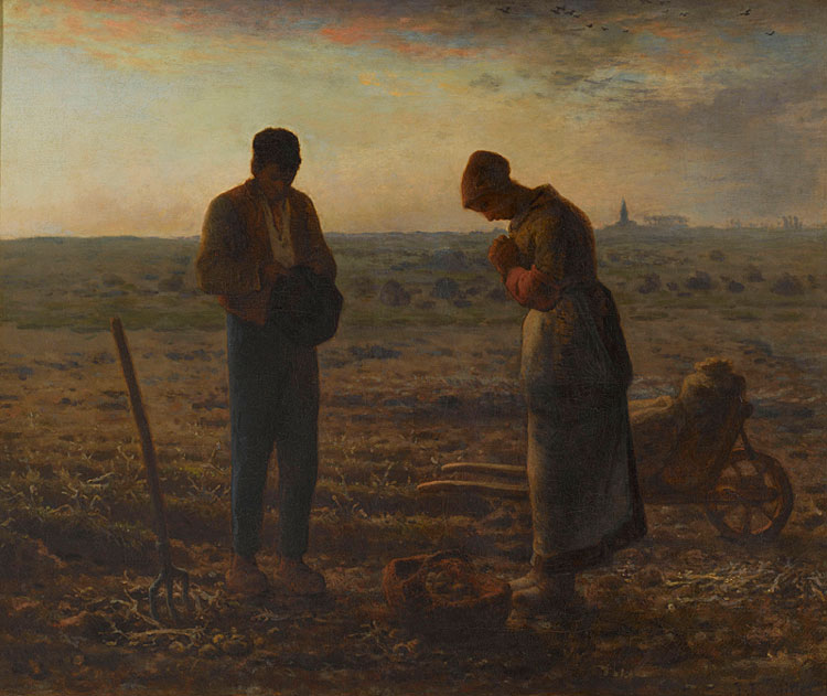 Jean-François Millet, The Angelus, 1857-59. Oil on canvas, 55.5 x 66 cm. Musée d