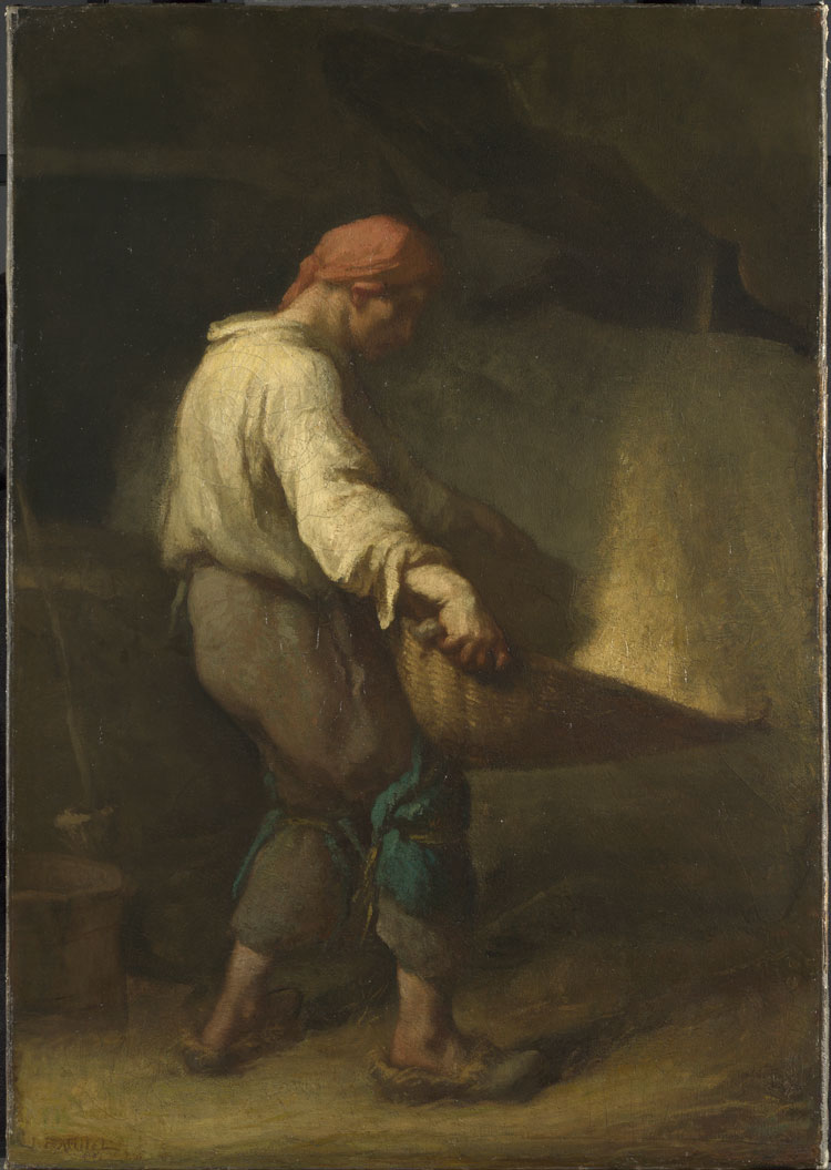 Jean-François Millet, The Winnower, about 1847-48. Oil on canvas, 100.5 × 71 cm. The National Gallery, London. © The National Gallery, London.
