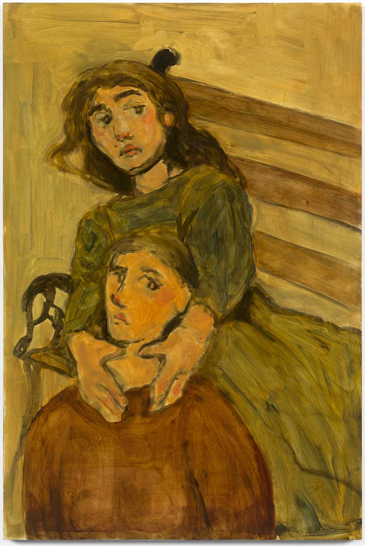 Liorah Tchiprout. The night would see me awake, 2024. Oil on panel, 92 x 62 cm (36 ¼ x 24 ½ in). Courtesy the artist and Pippy Houldsworth Gallery, London. © Liorah Tchiprout 2024. Photo: Todd-White Art Photography.